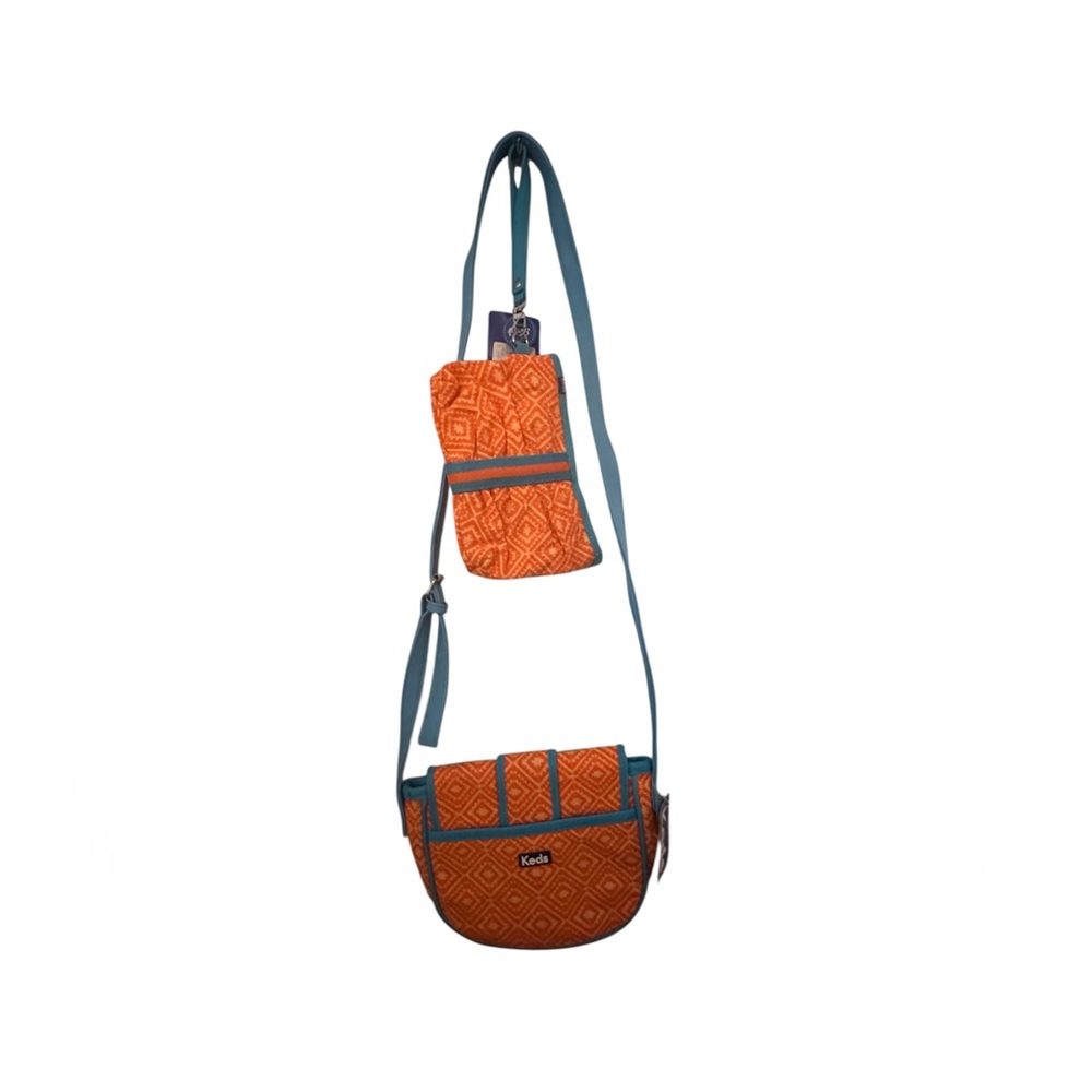 NWT Keds Women's Chain Strap C8 Orange and Blue Purse - Picture 2 of 9